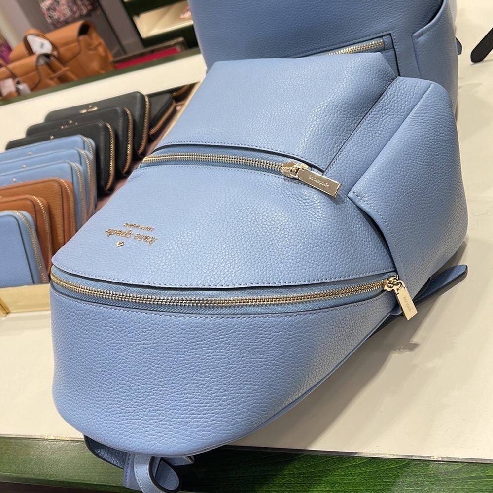 Kate Spade Leila Pebbled Leather Medium Dome Backpack
Dusty Blue - Picture 9 of 16